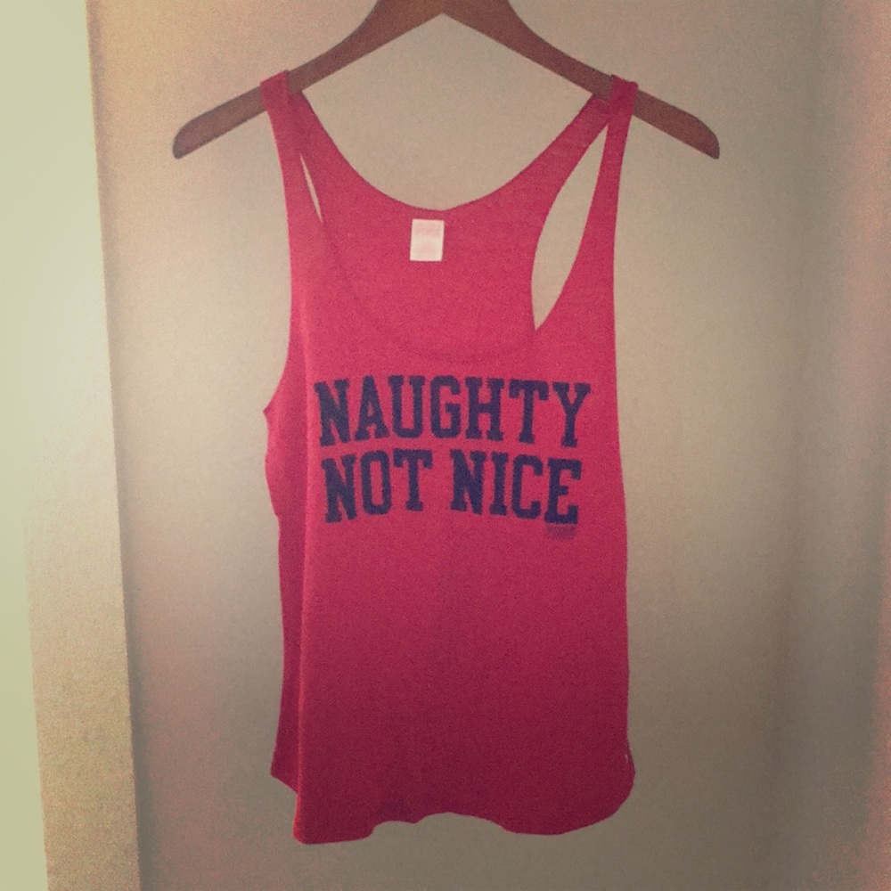 PINK “Naughty Not Nice” tank